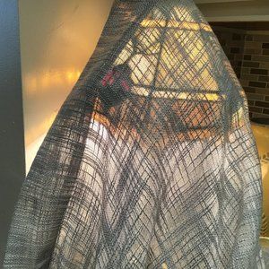 NWOT Set of Gray back tab curtains 50x84, in a linen weave